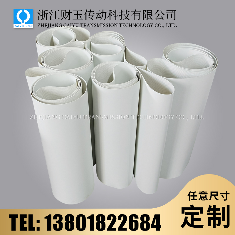 浙江财玉传动科技有限公司/CAIYUBELT/白色PU亚光耐油输送带