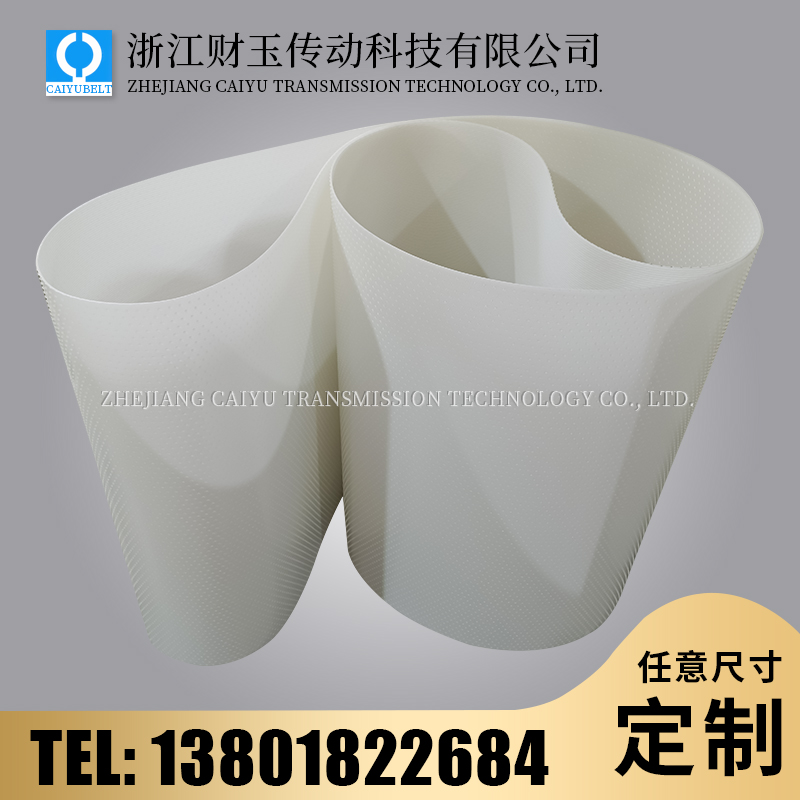 浙江财玉传动科技有限公司/CAIYUBELT/透明PU圆锥纹输送带