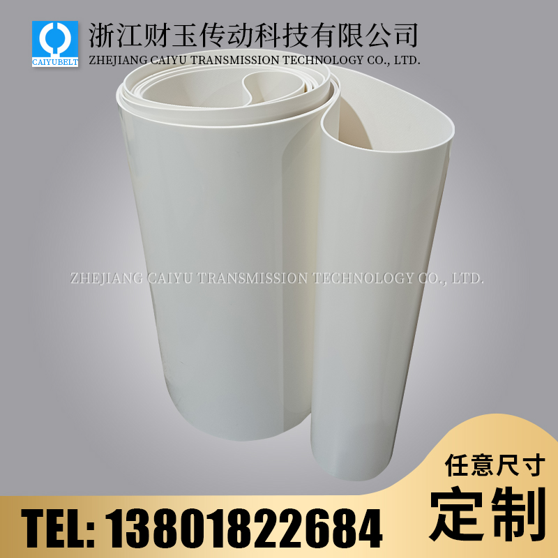 浙江财玉传动科技有限公司/CAIYUBELT/白色亮面输送带