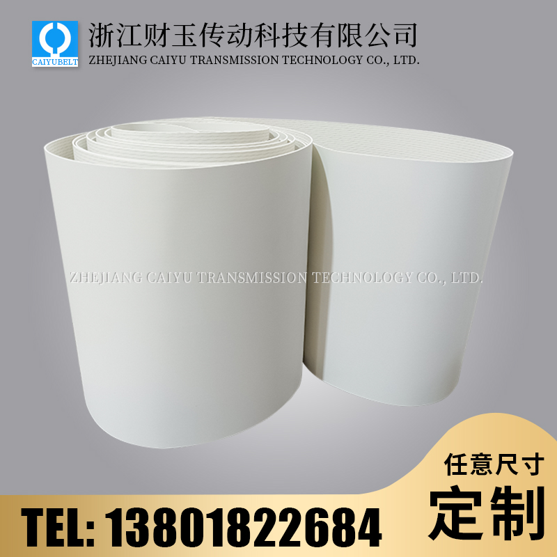 浙江财玉传动科技有限公司/CAIYUBELT/白色PU亚光输送带