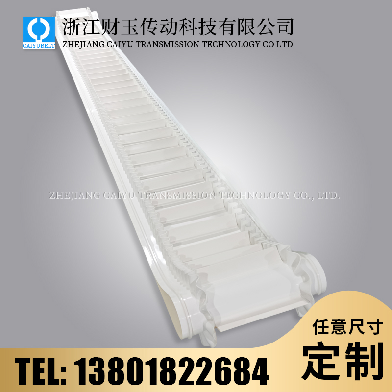 浙江财玉传动科技有限公司/CAIYUBELT/PVC白色裙边带